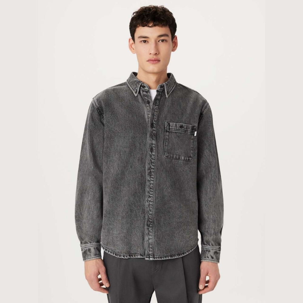 Frank and Oak Clark Twill Denim Button up